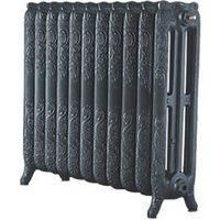 Montmartre 768 High French Embossed 11 Section Cast Iron Radiator finished Pewter M6002