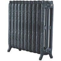 Montmartre 768 High French Embossed 10 Section Cast Iron Radiator finished Pewter M6002