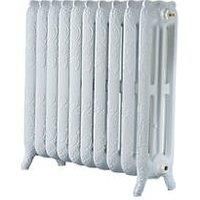 Montmartre 768 High French Embossed 10 Section Cast Iron Radiator finished White 9010