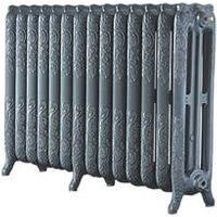 Montmartre 768 High French Embossed 14 Section Cast Iron Radiator finished Cast Grey M6004
