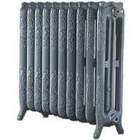 Montmartre 768 High French Embossed 10 Section Cast Iron Radiator finished Cast Grey M6004