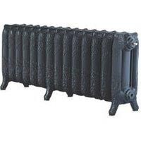 Arroll Montmartre 3-Column Cast Iron Radiator 470 x 1154mm Black 4299BTU (8669P)