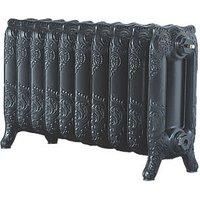 Arroll Montmartre Pewter 3 Column Radiator, (W)834mm X (H)470mm