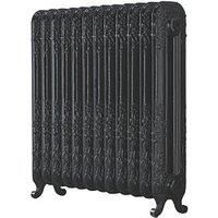 The Daisy 794 Vertical Cast Iron Radiator 12 Sections Black Primer 794 x 814