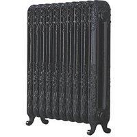 The Daisy 794 Vertical Cast Iron Radiator 10 Sections Black Primer 794 x 684