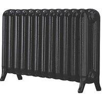 The Princess 549 H Two Column Cast Iron Radiator Twelve Sections Black Primer 549 x 946