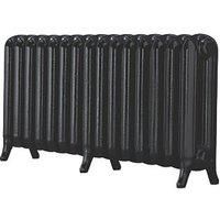 The Princess 549 H Two Column Cast Iron Radiator Fifteen Sections Black Primer 549 x 1174