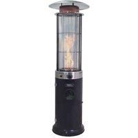 Heat Outdoors Santini Eco Flame Gas Patio Heater Stainless Steel - Black