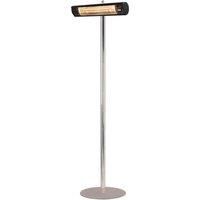Shadow Ultra Low Glare 2.0Kw Stainless Steel Pole Heater - Black