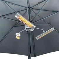 Shadow Parasol 3Kw Remote Heater - White & Silver