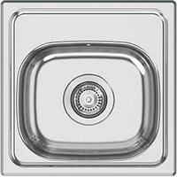 Clearwater PIO 1 Bowl Stainless Steel Kitchen Sink 380mm x 380mm (547FJ)