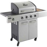 Outback Meteor 4Burner Hybrid Gas & Charcoal BBQ with MultiCook Plate System  Stainless Steel