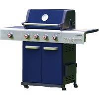 Outback Jupiter Blue 4 Burner Hybrid BBQ