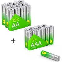 GP Batteries GP Special Offer Pack of 12xAA + 12xAAA Batteries