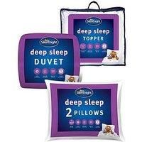 Silentnight Deep Sleep 13.5 Tog Duvet, Pillow Pair And Mattress Topper Bundle