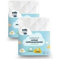 Silentnight Safe Nights Waterproof Cot Bed Mattress Protector Bundle - 2 Pack