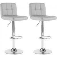 Faux Leather Bar Stool with Chrome Leg