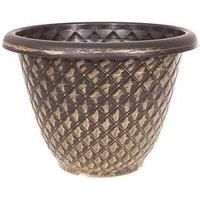 Pair Of Gold Pinecone Planters  33 Cm Diameter
