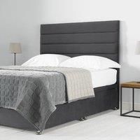 3ft Modern Tubed Charcoal Floor Standing Headboard