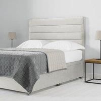 4ft 6 Modern 3 Panel- Grey- Floor Standing Headboard
