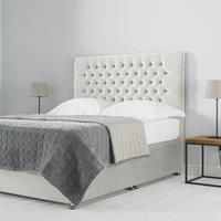 4ft 6 Modern Tubed- Grey- Floor Standing Headboard