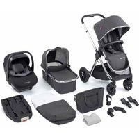 Babymore Memore V2 Travel System With Pecan I-size And Isofix Base - Chrome