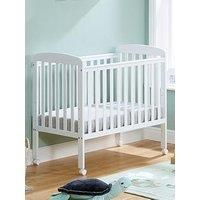 Babymore Space Saver Cot White With Fibre Mattress