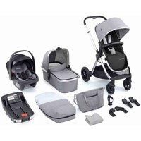 Babymore Memore V2 Travel System 13 Piece - Silver Grey