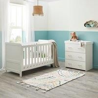 Babymore Caro 2 Piece Room Set - White Wash