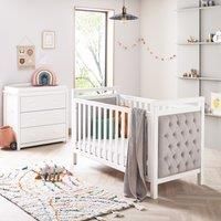 Babymore Velvet Deluxe 2 Piece Room Set, White