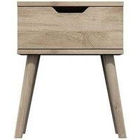 One Call Mustique Ready Assembled 1 Drawer Lamp Table - Oak