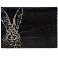 Just Slate JS/CB/R/H Hare Cheese Board, Black