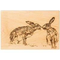Selbrae House Oak Serving Board 30Cm - Kissing Hares
