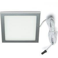 VEW Slim Square LED Cabinet Light Silver 3W 140lm (233TW)