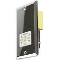 MARK 2-Gang Dual Voltage Shaver Socket 115/230V Polished Chrome with White Inserts (498TW)