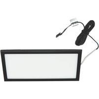 VEW Slim Rectangular LED Cabinet Lights Black 6W 280lm 3 Pack (547TW)
