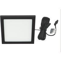 VEW Slim Square LED Cabinet Lights Black 3W 150lm 3 Pack (664TW)