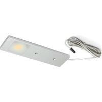VEW Nova Rectangular LED Ultra-Thin Cabinet Light Aluminium 3.5W 270lm 3 Pack (673TW)