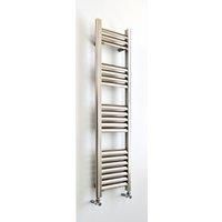 Towelrads Accuro Korle Champagne 1200mm x 300mm Aluminium Towel Warmer  Brushed Aluminium