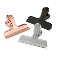 Barista & Co Set Of 3 Stainless Steel Coffee Bag Clips, Large Bulldog Clips, Heavy Duty Airtight Freezer Bag Clips