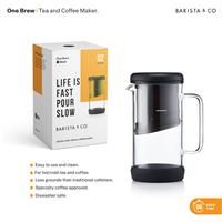 Barista & Co One Brew Everyday Coffee and Tea Maker, Single Serve / 1 Mug / 350ml, Black