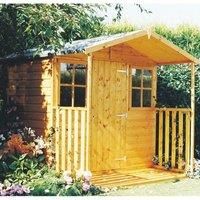 7' x 9' Shire Casita Wooden Summerhouse including Veranda (2.16m x 2.72m)