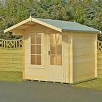 Shire Crinan 2.4m x 2.6m Log Cabin Summerhouse (19mm)