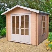 Shire Barnsdale 2.7m x 2.7m Wooden Log Cabin Summerhouse (19mm)