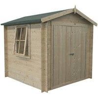 Shire Bradley 7' x 7' (Nominal) Apex Timber Log Cabin (1632X)