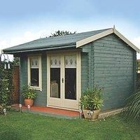 Shire Marlborough 13' 6" x 10' (Nominal) Reverse Apex Timber Log Cabin (9187X)