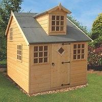 Shire 8 x 6 ft Large Cottage & Bunk Wooden Children's Playhouse