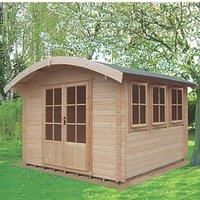 Shire Kilburn 12' x 12' (Nominal) Arched Timber Log Cabin (3931X)