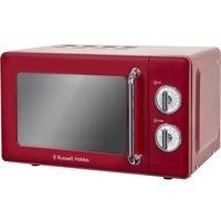 Russell Hobbs RHRETMM705R 17L Retro Manual 700w Solo Microwave Red