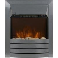 Zanussi ZEFIST1001SS 2KW Stainless Steel Electric Inset Fire